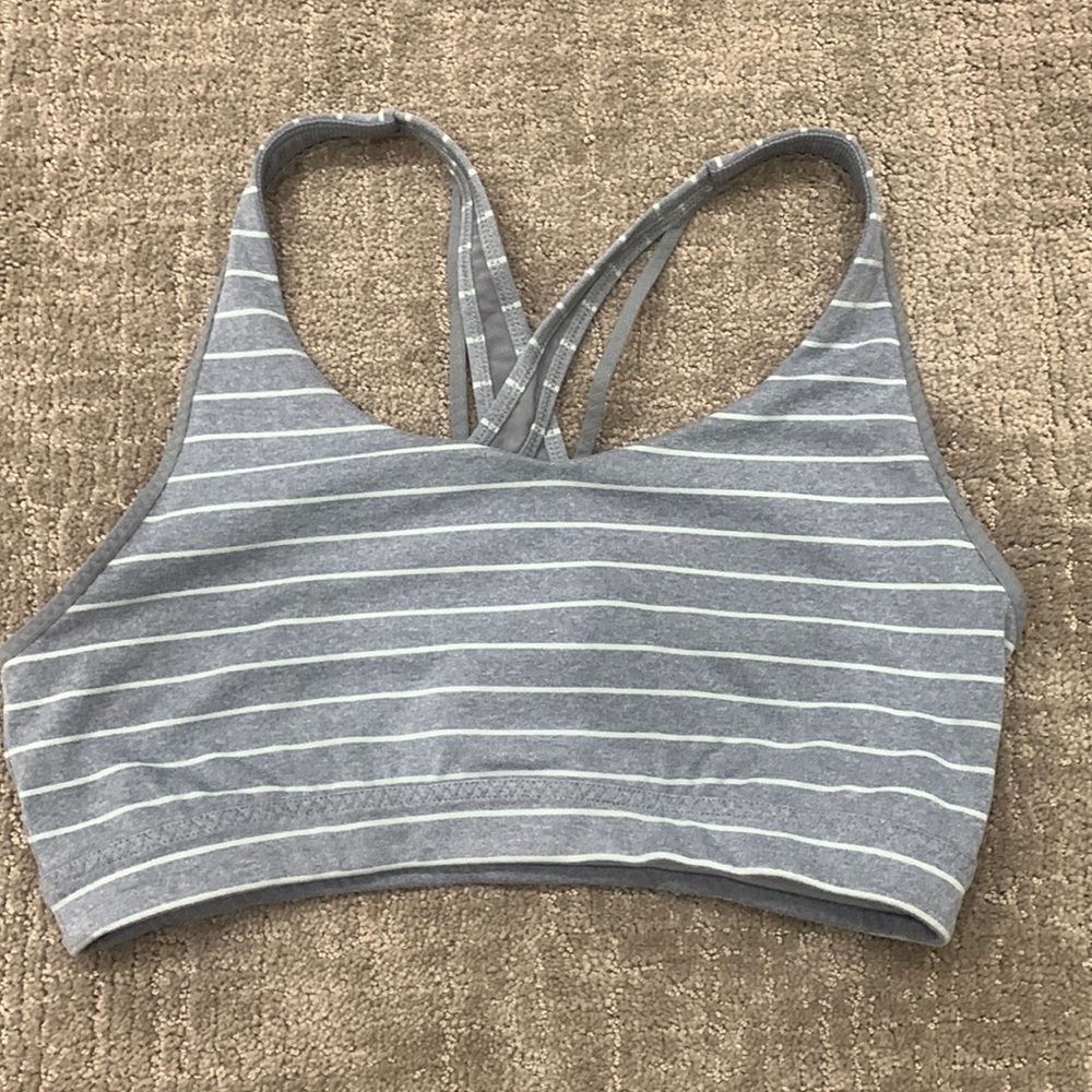 ATHLETA Gray and White sport bra